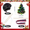 Motipuns 80 Pcs Christmas Tree Scratch Cards Christmas Party Supplies Rainbow Christmas Tree Ornament Crafts Paper for Winter Xmas Home Classroom DIY Activities
