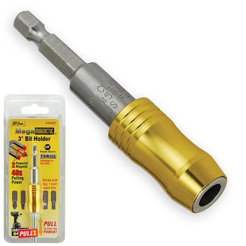 IVY Classic 44628 1/4 x 3" Mega-Magnetic Bit Holder, Impact Plus, 1/Card