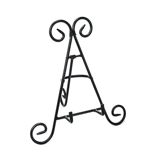 Super Z Outlet 12" Tall Black Iron Curve Design Adjustable Display Stand for Photo Picture Albums, Home Decoration, Fine China Plates, Arts & Crafts Showcase