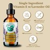 Bella Terra Oils - Lavender Infused Organic Vitamin E Oil 4 oz - D-Alpha Tocopherol Powerhouse, Extracted from Organic Wheat Germ, Lavishly Nourishing Organic Vitamin E for Luxurious Skin