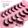 Cat-Eye Lashes Flu-ffy 20mm Manga Lashes Wispy Fairy Eyelashes, Curly Volume Spiky Lashes Faux Mink False Eyelashes that look like extensions Lashes Natural Look 7 Pairs Pack(ZD97)