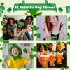 jejucy St Patricks Day Tattoos,16 Unique Sheets Temporary Tattoos St. Patricks Day Accessories, Irish St Patricks Day Decorations Shamrock Gnomes Hats Saint Patricks Day Face Stickers for Adult Kids