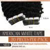 Sunny Hair Kinky Curly Tape in Hair Extensions Human Hair 50G Curly Tape in Extensions 20Pcs Tape in Hair Extensions for Black Women 24Inch