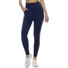 Aoliks Leggings with Pockets for Women - Yoga Pants with Pockets,Soft High Waist Tummy Control Non See Through Workout Pants Navy Blue