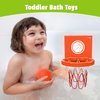 MARPPY Bath Toys for Toddlers & Kids – Bathtub Basketball Hoop with 4 Mold-Free Balls, Strong Suction Cup – Fun Bathtub and Shower Toys for Boys & Girls.