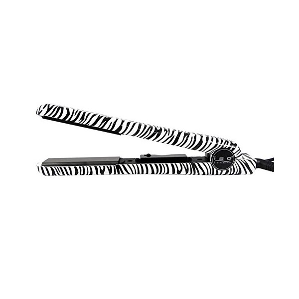 Iso Beauty Spectrum Pro Limited Animal 1.25 Inch Ceramic Plates Hair Straightener Flat Iron (White Zebra)