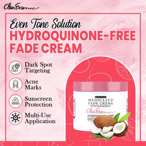 Clear Essence Exclusive Medicated Fade Creme With Sunscreen - Fade Cream For Dark Spots - Beauty Cream for Glowing Skin Complexion - Skin Care (4 Oz.)