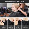 Segbeauty Hair Cutting Cape for Hairstylist, 55" x 63" Water-proof Black Salon Capes for Clients, Professional Barber Capes with Adjustable Neck Size, Hair Capes with Neck Straps Neck Duster Brush