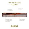 Kent 5T 6.6 Inch Double Tooth Dressing Comb, Multi-Purpose Styling and Grooming Comb for Hair, Beard, and Mustache - Coarse and Fine Teeth for Men, Women, and Kids. Made in England