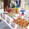 Hegbolke Hockey Party Supplies Serve 20-81Pcs Plates Napkins Tablecloth Forks Set for Kid's Hockey Fans Birthday Gameday Hockey Theme Party Decorations