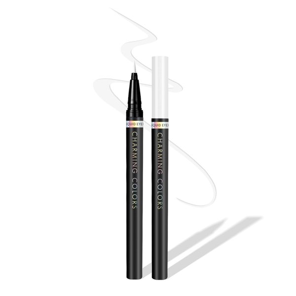 Music Flower Eyeliner Pen,Colored Matte Liquid Eyeliner Waterproof Smudge Resistant with Precise Tip (White)
