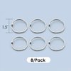 BAZIC Loose Leaf Binder Ring 1.5", Book Rings Binder Rings, Nickel Plated Steel Metal Ring for Flash Cards, Index Card, Keychain (8/Pack), 1-Pack
