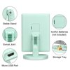 deweisn Tri-Fold Lighted Vanity Mirror with 21 LED Lights, Touch Screen and 3X/2X/1X Magnification, Two Power Supply Mode Make up Mirror,Travel Mirror (Green)