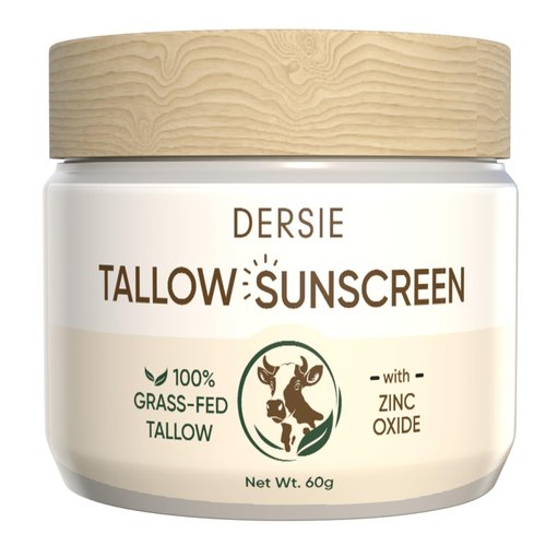 Beef Tallow Sunscreen with Zinc Oxide: Tallow &amp; Zinc Oxide Instant Sun Protection - Non Greasy Fo...