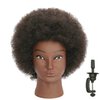 TIANYOUHAIR Kinky Curly Real 100% Human Hair Mannequin Head Cosmetology Manikin Doll Training Head with Stand for Hairdresser Practice Braiding Styling Coloring Bleaching Dyeing Cutting Updos Display
