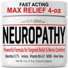 Neuropathy Nerve Relief Cream - Fast Acting Max Relief for Feet Hands Legs Toes Back - Ultra Strength Menthol Arnica Aloe Vera MSM, Soothing Natural Nerve Comfort Relief, Paraben-Free 4 Oz