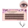 Bodermincer 120pcs 8mm/10mm/12mm/14mm/16mm to Choose Fish Tail Design 0.1 C Curl 3D Individual Mink False Eyelashes Extension Soft Black Fake False Eye Lashes （16mm）