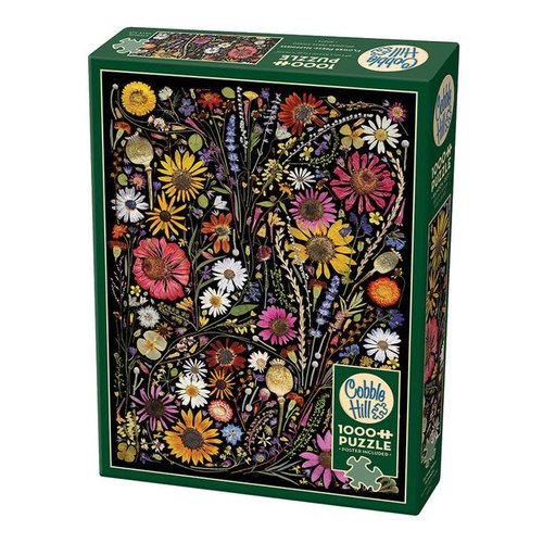 Cobble Hill 1000 Piece Puzzle - Flower Press: Happiness - Sample Poster Included