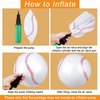 durony 6 Pack Inflatable Baseball Beach Ball 11 Inch Inflatable Bouncing Ball Baseball Party Supplies for Summer Outdoor Pool Beach Birthday Party Favors