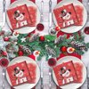 Faccito 100 Pcs Christmas Snowman Paper Napkins Winter Snowflake Cocktail Napkins Red Holiday Let it Snow Beverage Napkins for Xmas New Year Family Gatherings Dinner Party Decoration Supplies