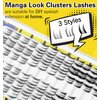 Spiky Cluster Lashes, 120 Pcs Manga Lash Clusters Individual Extensions for Beginners, C Curl Spiky Cluster Eyelash Extensions