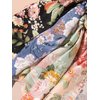 Floral Print Hair Scarf Scrunchies - Elastic Long-tail Ponytail Holders and Hair Accessories for Women, Wedding/Birthday/Bridal Party, 4 Pcs