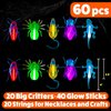 Glow Critters and Halloween Trick or Treat - Glow Sticks Party Favors - Glow in The Dark Party Supplies - 60 Count