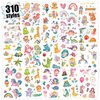 Partywind 310 Styles Glitter Party Supplies for Kids, Temporary Tattoos for Kids Birthday Party Decorations Favors, Surprise Goodie Bag Stuffers with Dinosaur/Mermaid/Animals (28 Sheets)