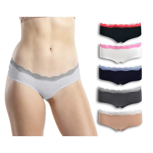 Emprella Panties for Women, 5 Pack Womens Hipster Underwear Soft Cotton Ladies Panty S-XL (Medium, Assortment 2)