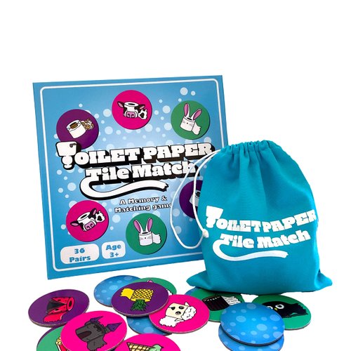 The Dusty Tophat Toilet Paper Tile Match - A Memory and Matching Game for Kids 3+