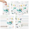 ArowlWesh Airplane Party Favor Bags - 50Pcs Plastic Snack Candy Treat Gift Bag with Handles Cute Boho Airplane Themed Party Supplies Decor for Baby Shower Kids Birthday