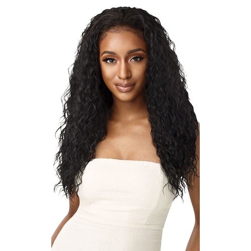 Outre Quick Weave Wet & Wavy Style Synthetic Half Wig BEACH CURL 24" (1B)