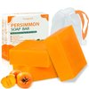 3Pack Natural Persimmon Soap Bar for Body Odor Control, Organic Deodorant Body Persimmon Bar Soap for Old People Smell, Remove Nonenal Body Odor Bath Soap, Persimmon Body Wash Soap for Women & Men