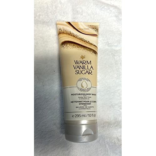 Bath and Body Works WARM VANILLA SUGAR Moisturizing Body Wash with Shea Butter and Cocoa Butter - Full Size
