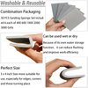 SACKORANGE 30 PCS 400-3000 Grit Hand Sanding Sponge Set, Ultra Fine Sanding Sponges Pads, Soft Foam Hand Sander Block Wet Dry Sandpaper for Model Plastic Toy Metal Wood Furniture Polishing