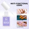 G GLAM GRIP Brush ON Nail Glue, 21ml in 3Pcs, Clear, MU002