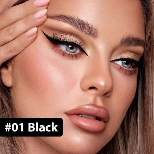 evpct 1Pcs Black Waterproof Colored Eyeliner Liquid Eye Liner Set Long Lasiting Ultra-fine Speed Dry Colorful Liquid Eyeliner