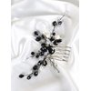 Brihasory Black Bridal Hair Comb Rhinestone Hair Accessories Handmade Crystal Tiaras for Women and Girls Trendy Wedding Headpiece for Bride Hair Decoration Party Prom Bridesmaid Gifts