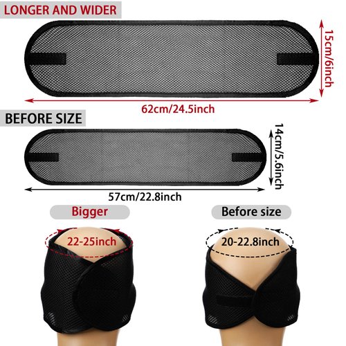 4 Pieces Mesh Hair Wraps for Black Women Sleeping Hair Wrap Scarf Cap Spa Headbands Hair Wraps Hair Nets for Women Black Natural Hair Wash Face Sleep (Black, Wine Red)