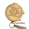 NauticalMart A Father is Neither an Anchor Engraved Compass Best Gift for Dad, Dad's Birthday Gifts, Father's Day Compass with Case