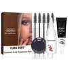 2 in 1 Black Color Set for Lashes and iBrows, Natural Bushy Eyebrow Makeup Kit, Lasting for 6 Weeks DIY Hair Dying for Salon Home Use (COFFEE)