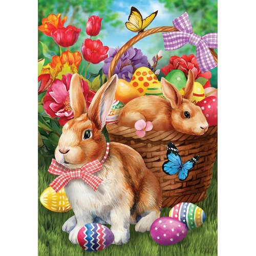 Puzzles for Adults 500 Piece,Easter Bunny and Eggs Puzzle,Wooden Puzzle (Easter Bunny and Eggs, 500 Piece)