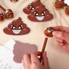 Dunzoom 24 Pcs Funny Farting Poop Pencil with Eraser Topper and Poop Sticky Notes Christmas Gag Gifts for Coworkers Office School Xmas Presents