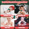 3Pcs Christmas Silicone Teething Toys for Babies,The First Christmas Baby Soothe Teething Chew Toys Infants Soft Teether Toys Toddler Snowman Design Toys Christmas Birthday Gifts for Baby Boy and Girl