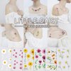 Oottati 15 Sheets Temporary Tattoo Stickers For Women Yellow White Daisy Flower Words Suit for Wrist Hand Neck