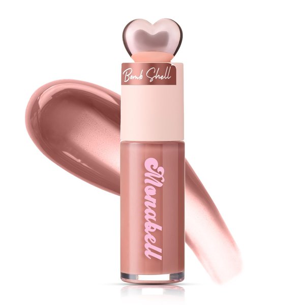 Monabell France Makeup Lip Gloss – Luxurious Shine with Long-Lasting Hydration | High-Definition Gloss for Plump Lips | Moisturizing Formula | Non-Sticky Beauty Essential (Bombshell)