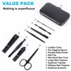 8 PCS Nail Clippers, ONEHERE Premium Manicure Set, Professional Grooming Gift Kit, Pedicure Kit, Facial, Hand, Foot, Cuticle Nail Care Tools, Fingernail Clippers with Luxurious Portable Travel Case