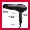Revlon 1875W Lightweight Hair Dryer | For Easy Smooth Styling (Black)