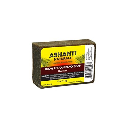 Ashanti Naturals 100% African Soap Bars, Black, Tea Tree