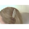 Generic Shiny gold or silver metal leaf alligator hair clip for fine thin hair (Primary color: Gold)
